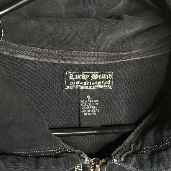 Y2K Lucky Brand Full Zip Hoodie Womens XL - Picture 6 of 7